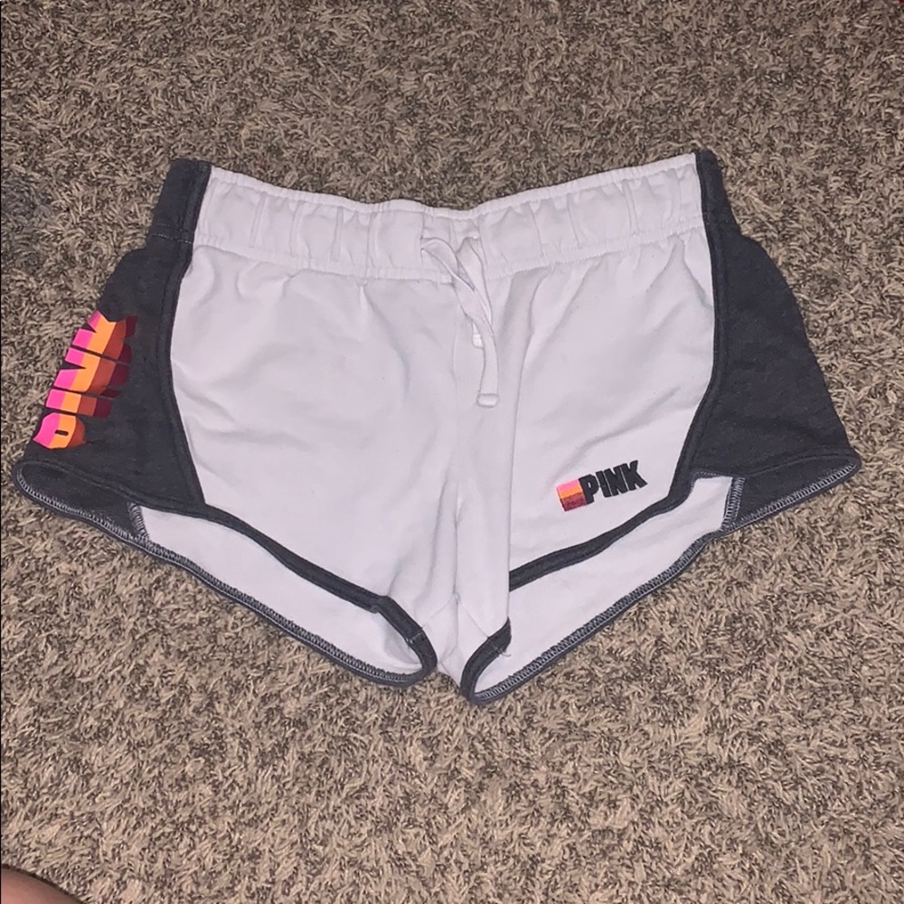 PINK Victoria’s Secret white and grey shorts